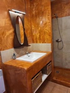 Koupelna v ubytování 1 Chambre piscine commune et 1 Gite piscine privée La Sauvasse