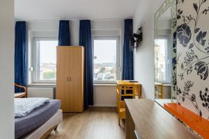Postel nebo postele na pokoji v ubytování Pension für Monteure in Leipzig + 31 fotografií