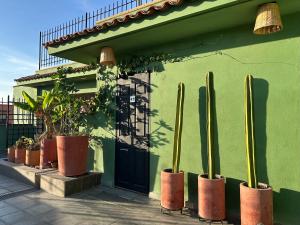 Hostal Nordés外面的花园