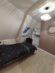 Кровать или кровати в номере Maison 4 chambres proche Etretat