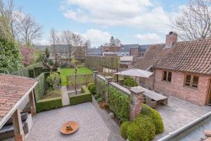 an aerial view of a garden in a house at Huyze Termote - Top notch villa with wonderful garden in Wingene in Wingene
