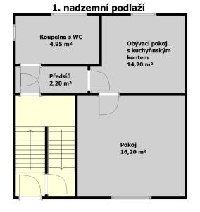 Půdorys ubytování Apartmán Radim