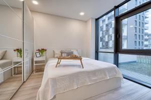 Postel nebo postele na pokoji v ubytování Business-class apartments 1 x Free parking x SELF CHECK IN 24x7