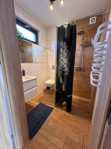 Kúpeľňa v ubytovaní Domki Złote Piaski Kryty Basen Sauna Jacuzzi