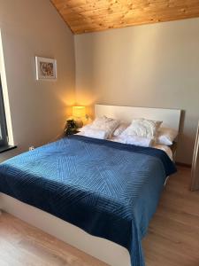 Posteľ alebo postele v izbe v ubytovaní Domki Złote Piaski Kryty Basen Sauna Jacuzzi