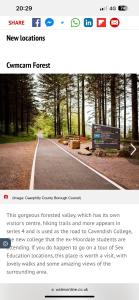 a page of a website with a picture of a road at Newly renovated, hi-spec three bed, forest view home in Cwmcarn