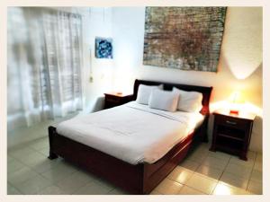 Postel nebo postele na pokoji v ubytování Casa del Pintor Chetumal