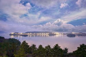a view of a large body of water at The Raon Pension in Yeosu