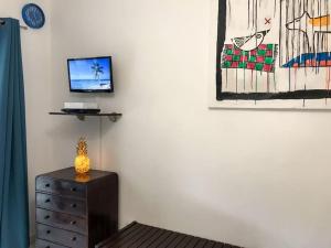 Televiisor ja/või meelelahutuskeskus majutusasutuses Appartement Bananasun
