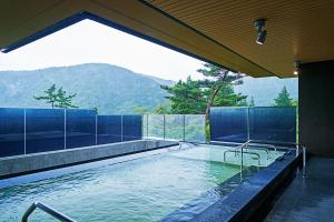 Ein allgemeiner Bergblick oder ein Berglick von des Hotels aus