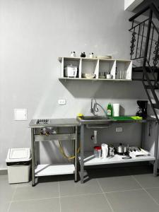 Kuchyň nebo kuchyňský kout v ubytování Acogedor apartaestudio con parking en Cartago