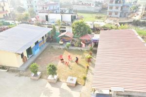 una vista aérea de una casa con patio en Hotel Jiyan Hospitality Pvt. Ltd., en Dhangadhi