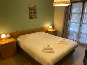 Postel nebo postele na pokoji v ubytování Hotel Monika