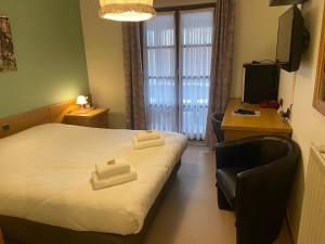 TV a/nebo společenská místnost v ubytování Hotel Monika
