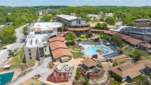 an aerial view of a resort with a pool at Four Seasons in Lake Ozark