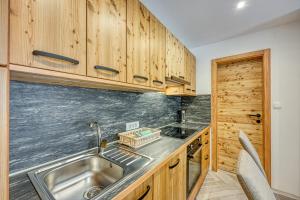 Kuchyň nebo kuchyňský kout v ubytování Apartments Viktor