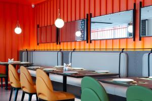 Restoran või mõni muu söögikoht majutusasutuses Hampton by Hilton Foshan Shunde Beijiao