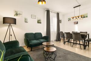 Χώρος καθιστικού στο Immo-Vision - Natur Design Apartments, Parkplatz, Küche