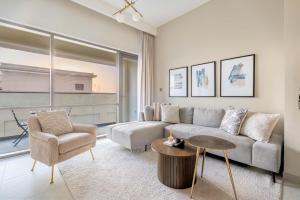 Posezení v ubytování GuestReady - Residência de luxo no Dubai Creek