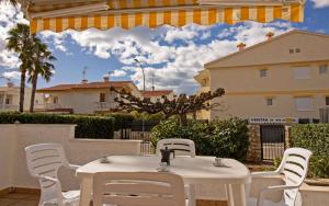 Bygningen som feriehuset ligger i