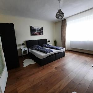 Łóżko lub łóżka w pokoju w obiekcie Ferienhaus Lina
