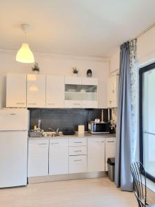 Köök või kööginurk majutusasutuses Andrei Studio-Endless Summer Mamaia Nord Apartaments