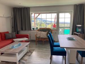 Ruang duduk di Ferienhaus Abtsroda