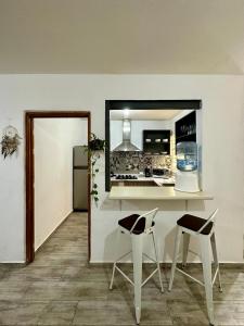 Kuchyň nebo kuchyňský kout v ubytování Casa Miranda Morelos