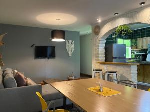TV a/nebo společenská místnost v ubytování Casa Miranda Morelos