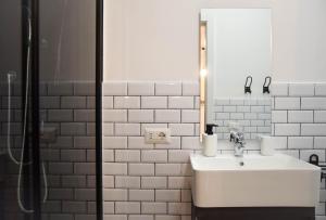 A bathroom at St. Peter Sweets