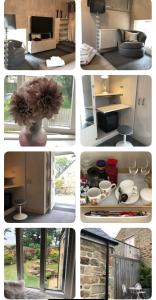 un collage de photos d'un salon dans l'établissement The Oaks A private room in our home With its own entrance with internal doors locked More suited to quieter guests wanting a peaceful stay, à Consett