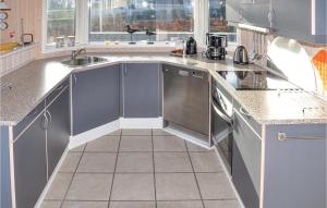 a kitchen with a sink and a dishwasher at Holiday Home Bellevue Iii in Skovby