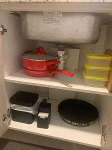 Kuchyň nebo kuchyňský kout v ubytování Noroeste Atrium Platine Apartamento Completo