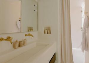 Koupelna v ubytování Hotel Milam