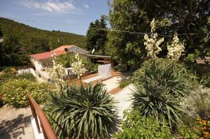 einen Garten mit Pflanzen vor einem Haus in der Unterkunft Holiday home Paulo3 - close to the sea in Rogačić