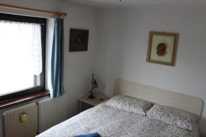 una camera con letto e finestra di Suite Marco, Cavalese. CIPAT 022050-AT-993709 a Cavalese