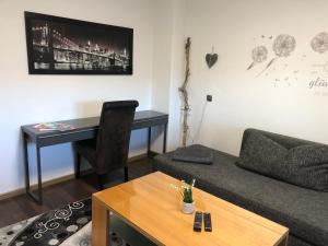 Χώρος καθιστικού στο Fine Ferienwohnung Bayreuth