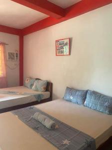 Zimmer mit 2 Betten in einem Zimmer in der Unterkunft Friendly Transient House in Puerto Princesa