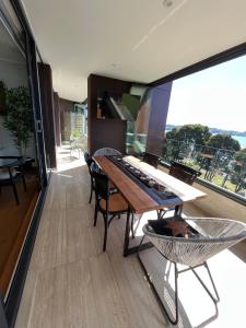 Balkón nebo terasa v ubytování Departamento La Puntilla de Villarrica Orilla Lago