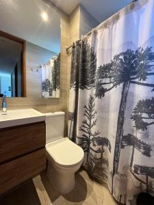 Koupelna v ubytování Departamento La Puntilla de Villarrica Orilla Lago