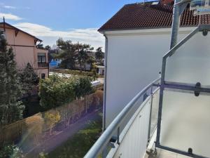 a view from the balcony of a house at Ferienwohnung 21 in Müritz