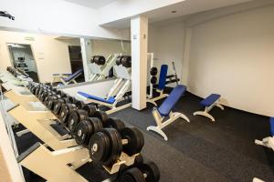 Posilňovňa alebo fitness centrum v ubytovaní Hotel pod Zámkom