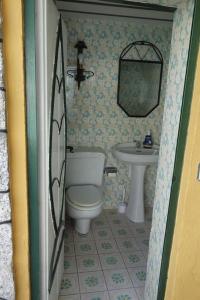 ein kleines Bad mit WC und Waschbecken in der Unterkunft SUYOLUCE, su chalet en la Sierra in El Escorial