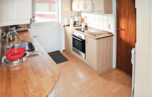 Η κουζίνα ή μικρή κουζίνα στο Beautiful Home In Augustenborg With House Sea View