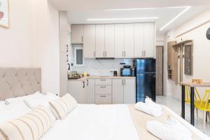 Kuchyň nebo kuchyňský kout v ubytování Elite Suite Loutraki