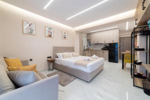 Kuchyň nebo kuchyňský kout v ubytování Elite Suite Loutraki