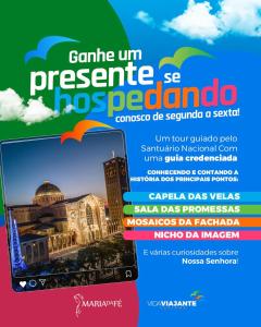 a flyer for a masjid synagogue with a picture of a mosque at Hotel Maria da Fé in Aparecida