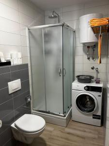 Koupelna v ubytování Apartmani Jedro