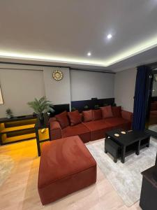 Posezení v ubytování Prive Living Suite