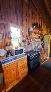 Küche/Küchenzeile in der Unterkunft Cabaña en Valdivia